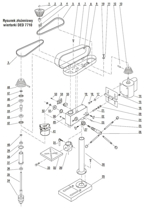 DEDRA Części zamienne do DED7710