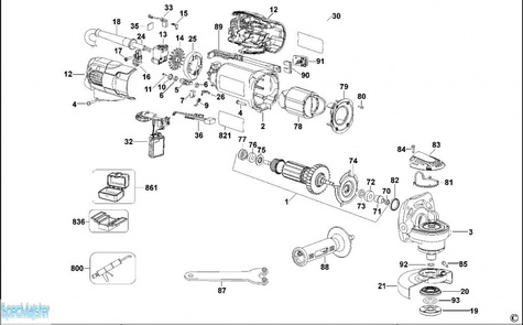 DeWALT Rysunek rozkładowy do D28136.