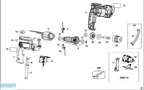 DeWALT Części zamienne do DWD112S.